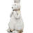 Textured White Magnesium Bunny Rabbit with Subtle Gold Details-2058537111
