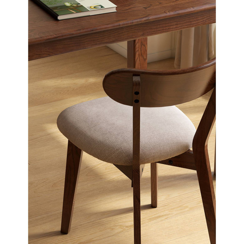 (Set Of 2 Pcs) Dining Chair Wooden FAS Grade Natural Wood Made In North Am100% Dirt-Free Wood Chair Solid Chair Table Chair Wooden Living Room Chair Simple