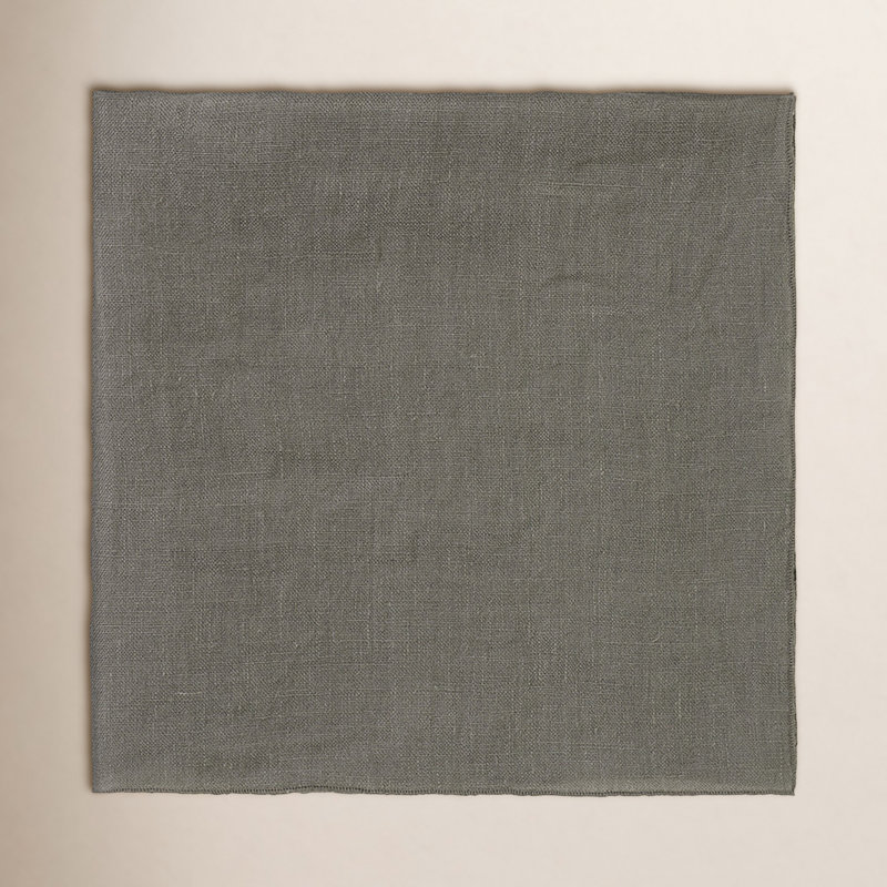 Mio LINEO 4 Piece Linen Napkin Set, Agave Green
