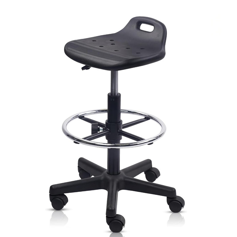 Tabouret à roulettes à hauteur réglable avec repose-pieds et tabouret pivotant à roulettes à hauteur réglable Kliasika