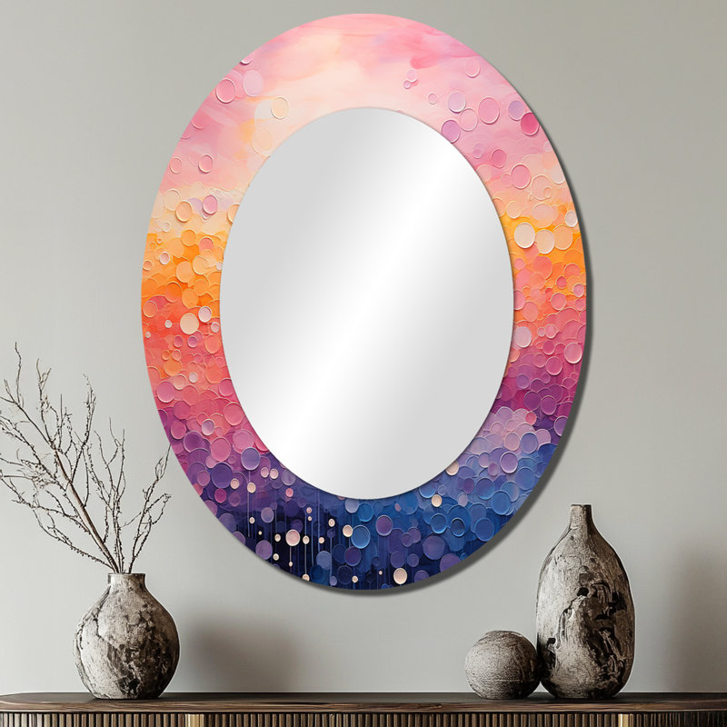 Miroir mural Blush Horizon I - rose, 40 po x 30 po