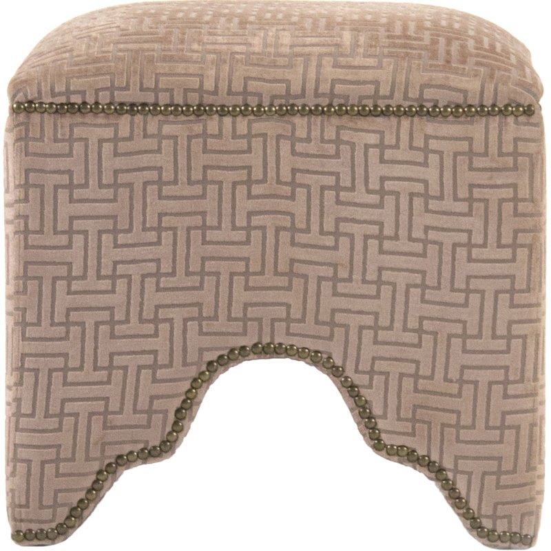 Willem Upholstered Vanity Stool, Brown