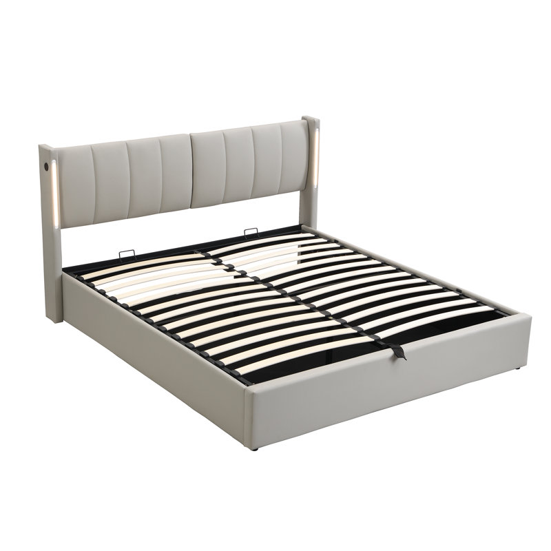 Metal Ottoman Storage Bed, Kingsize (5')