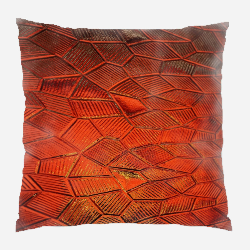 Christmas Geometric Microsuede Reversible Throw Pillow