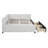 Upholstered Daybed With 2 Storage Drawers-745435108-741380337