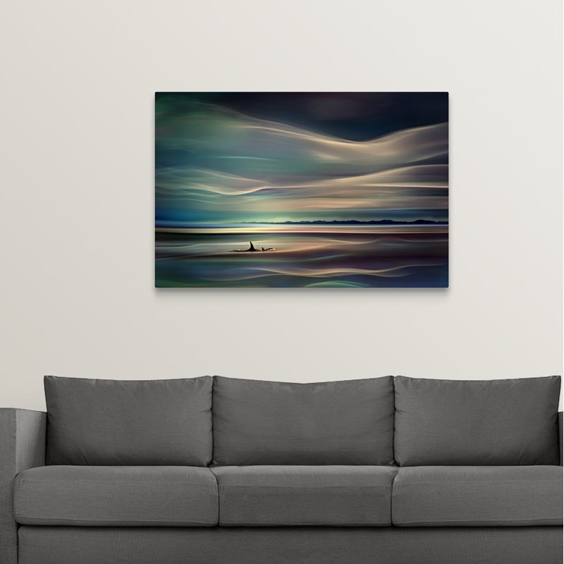 « orcas », impression sur toile, H 32 po x l 48 po x P 1,5 po