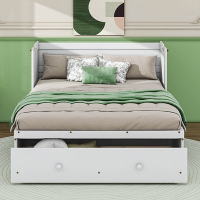 Lit escamotable avec port USB et grand tiroir