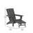 Avir Commercial All-Weather Adirondack Chair with Pullout Ottoman & Cupholder-210756628