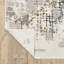 Tapis gris / ivoire / bleu foncé à motif abstrait tissé à la machine 8 pi x 11 pi-259571628