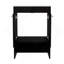 Meuble-lavabo avec lavabo, 2 portes, 2 tablettes, wengé noir-334889634