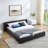 Upholstered Bed Frame with Thick Fabric-1965919422
