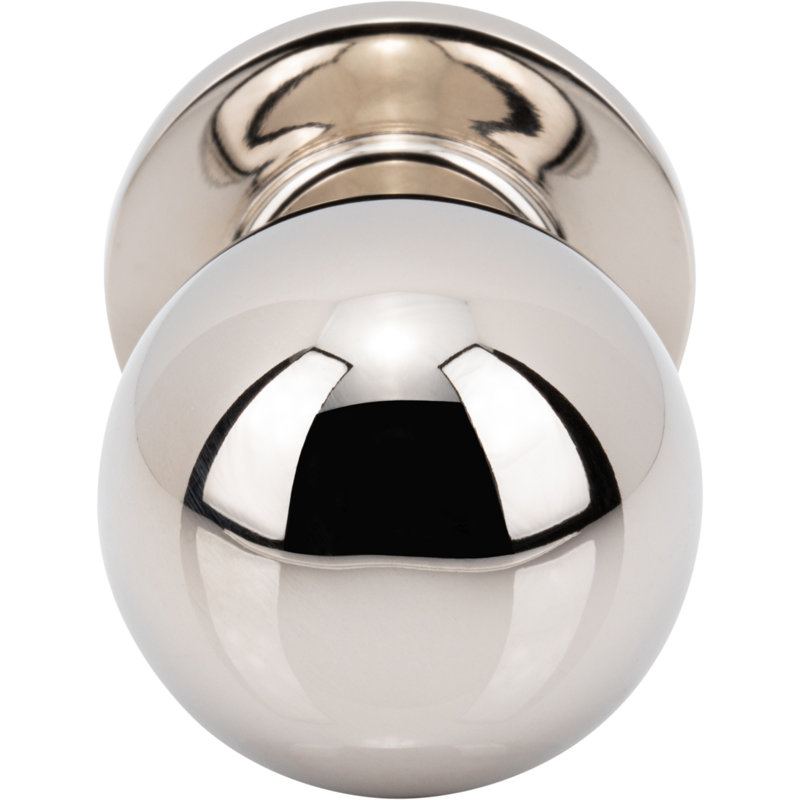 Divina 1 1/4" Diameter Round Smooth Knob, Polished Nickel