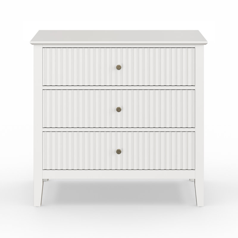 Amberrae 3 Drawer 81.3cm W Dresser, White
