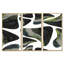 Abstrait éléments vert foncé III - ensemble d'art mural moderne sur toile encadrée 3-1179485793-1179485820
