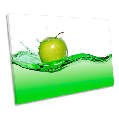 Kitchen Apple Juice Food Drink - Wrapped Canvas Art Prints
