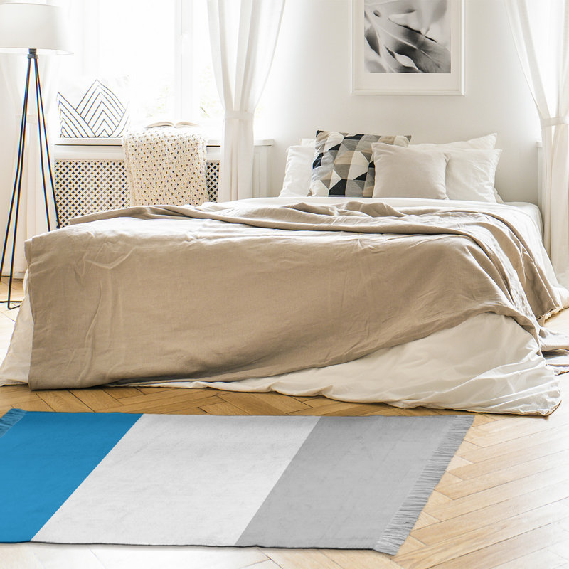 Tapis bleu/gris caroline de caroline, Oui