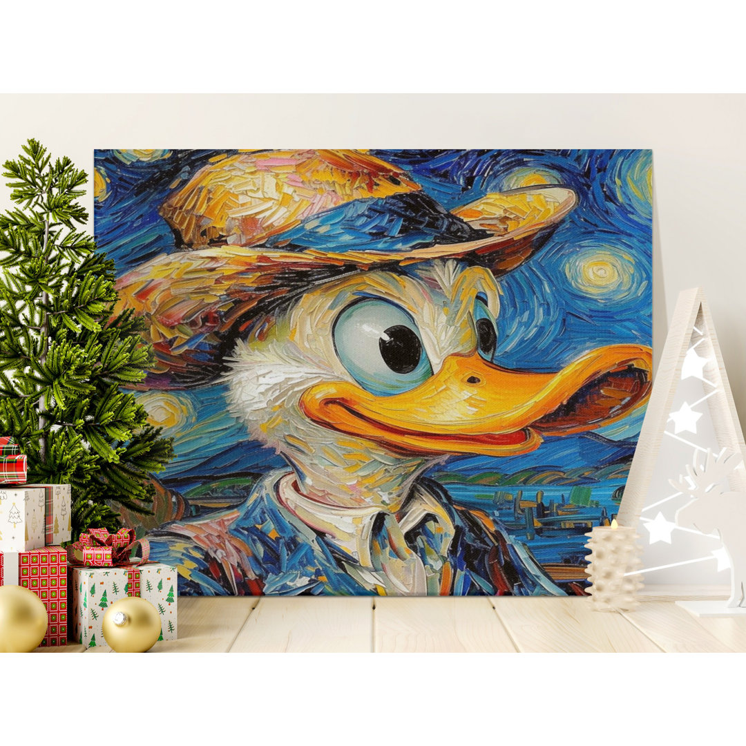 Pop Art Duck Van Gogh Canvas