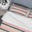 Black And Peach Striped Pattern Polyester Striped Duvet Cover