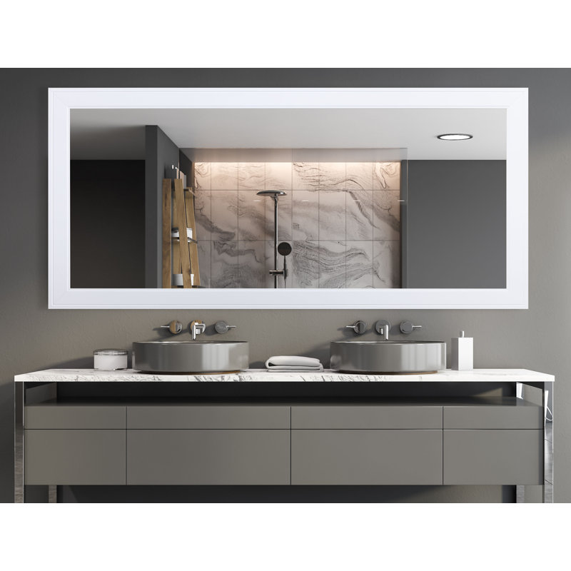 Bornhardt Engineered Wood Wall Mirror, 35" x 70", White
