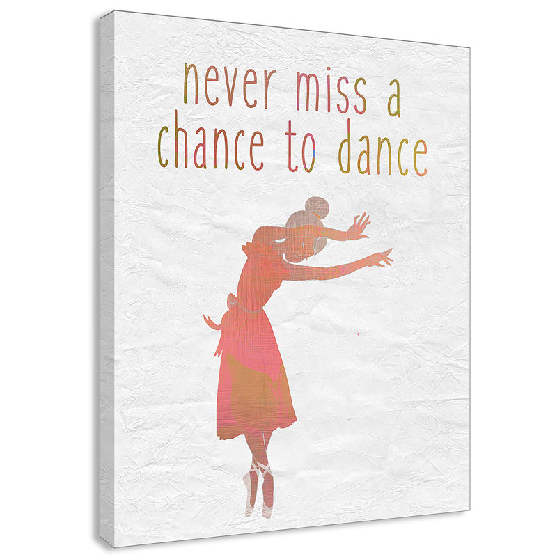 Impression sur papier Dance B, H 14 po x l 11 po x P 1,5 po, Canevas