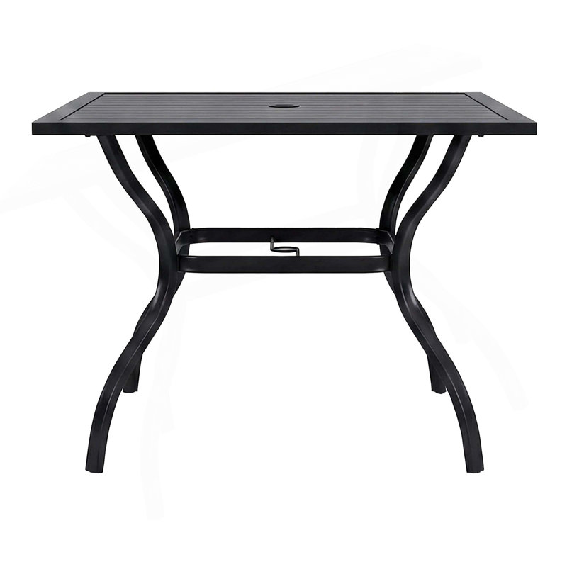 Table de bistro en métal et acier