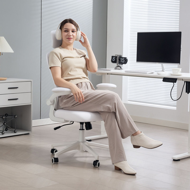 Foam Padding Office Chair, White