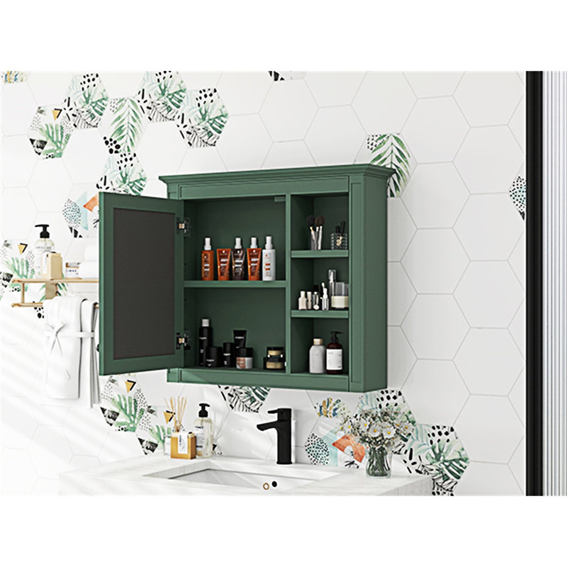 Armoire à pharmacie murale avec miroir, Vert