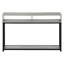 Console de couloir moderne avec stratifié gris et base en métal noire