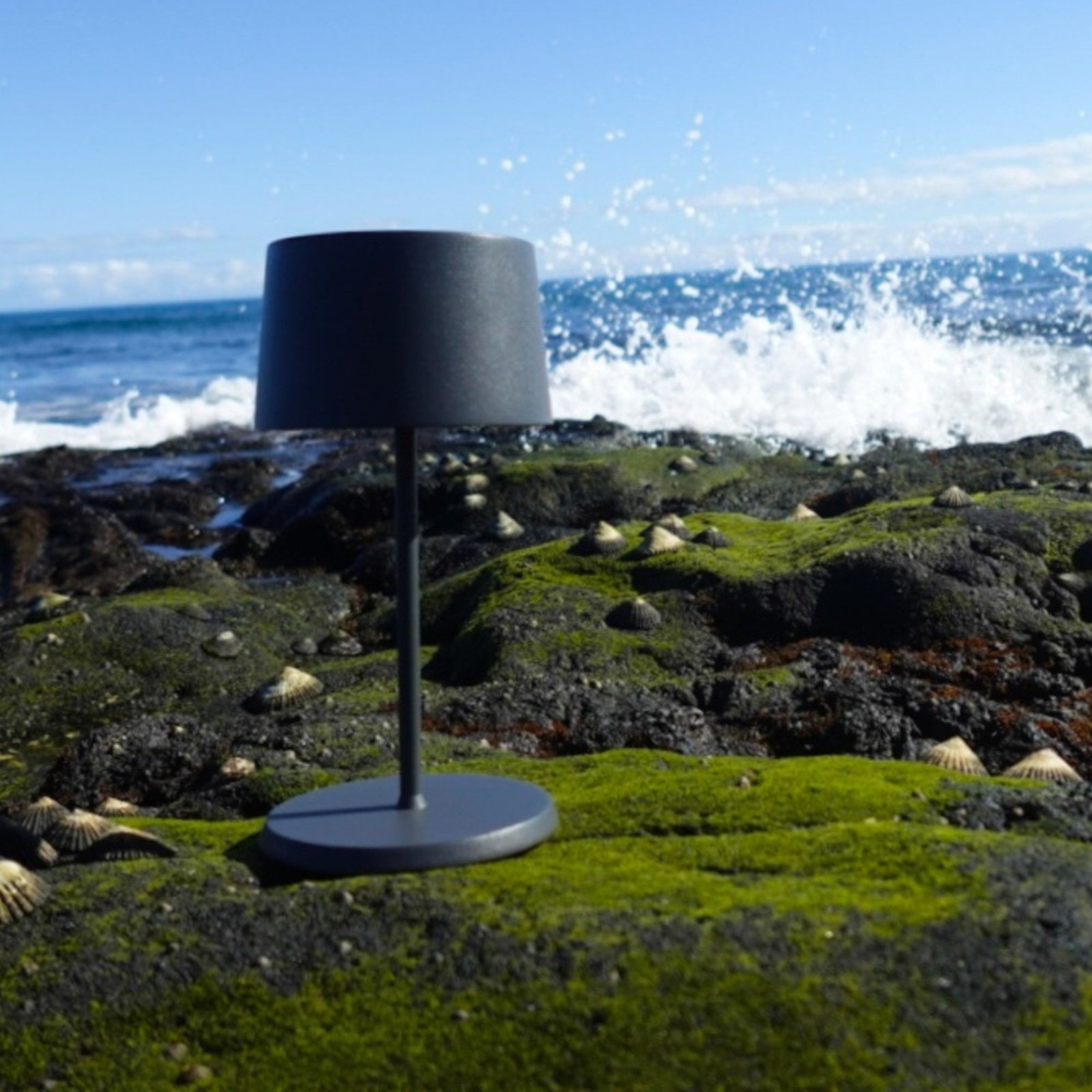 Olivia Table Lamp, Dark Gray