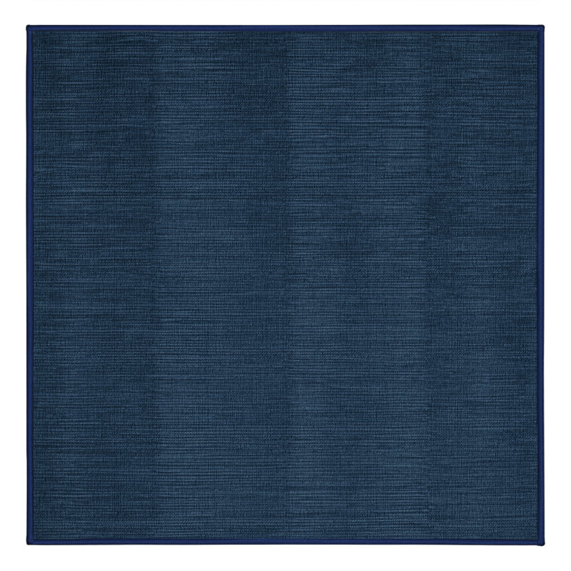 Machine Washable Solid Gray Area Rug, Square 7'