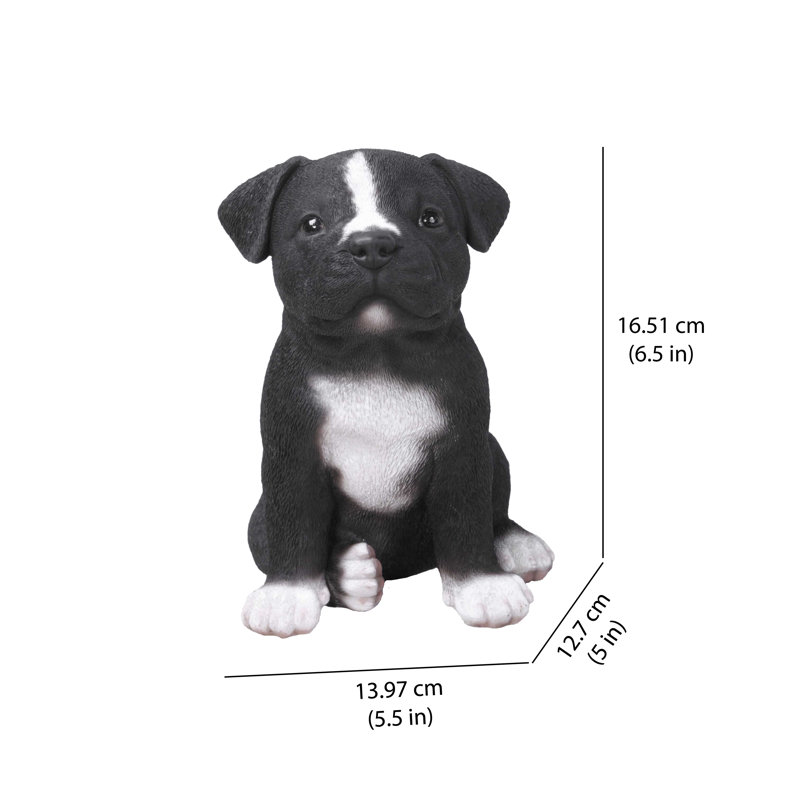 Statue de Staffordshire Pitbull assis