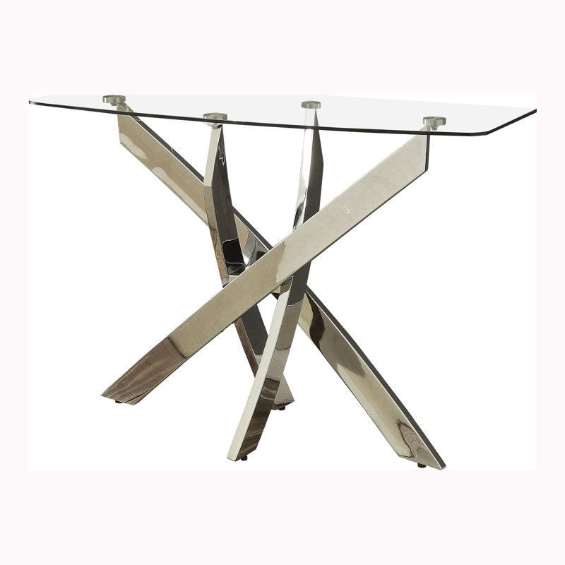 45.25cm Glass Top Console Table