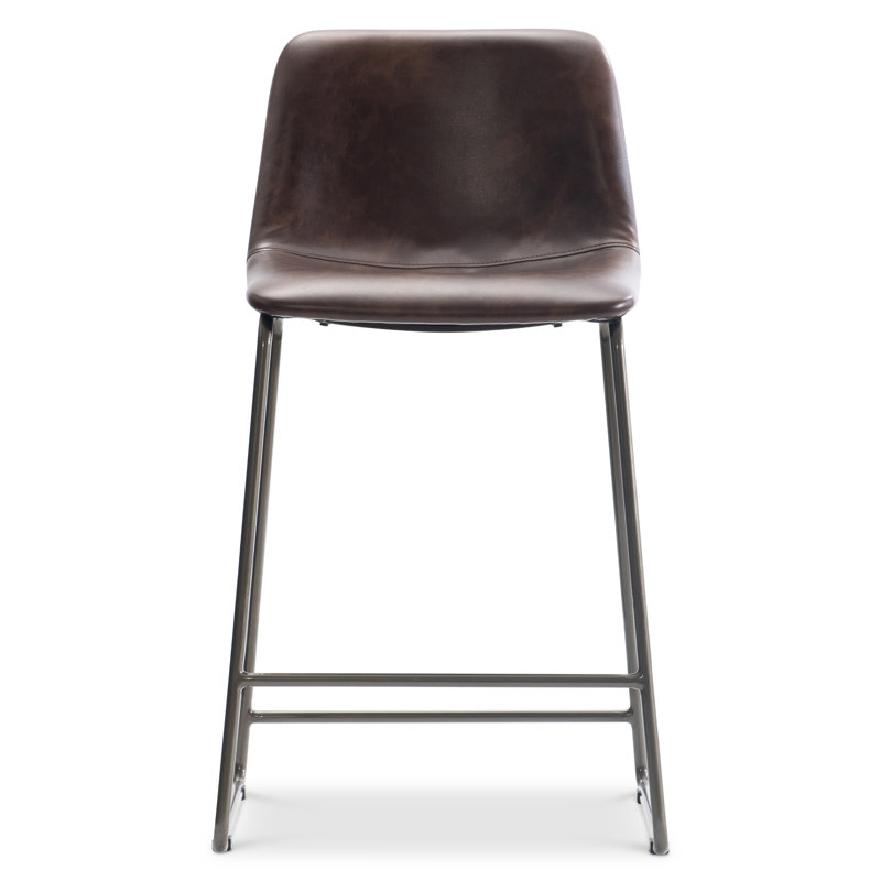Sharpe Upholstered Stool with Metal Frame, Counter Stool (24” Seat Height)