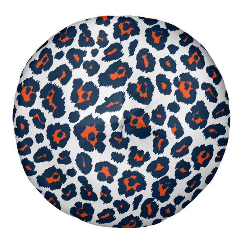 Animal Print Throw Pillow, White/Black/Red, 30" H x 30" W x 4" D