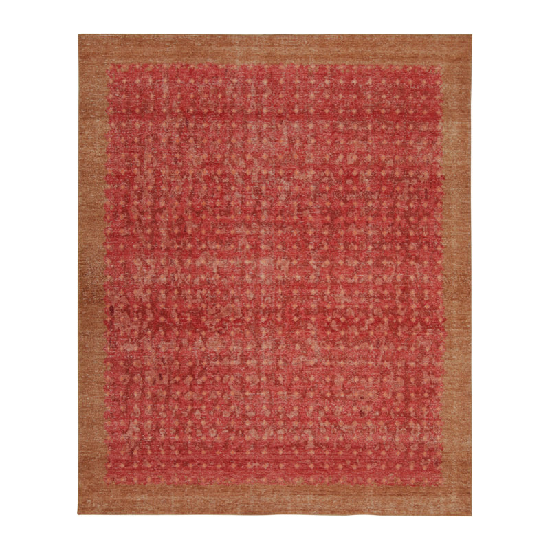 Homage Hand Knotted Wool Geometric Area Rug, Rectangle 9' x 12'