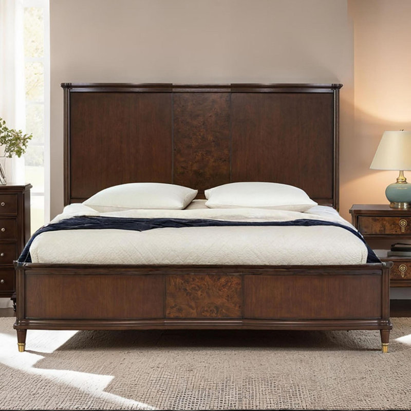 Transitional Style Bed Panel Bedframe, King