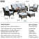 NTC Premium All-Weather Wicker 7 - Person Patio Conversation Sets with Cushions