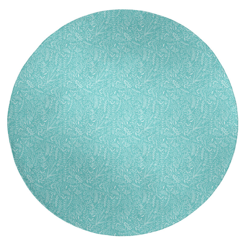 Tapis de zone bleu floral classic ditsy, Rectangle 5 pi x 7 pi