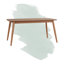Table de salle à manger rectangulaire avec pieds fuselés l 59,06 po Gallman-305728034-292885319