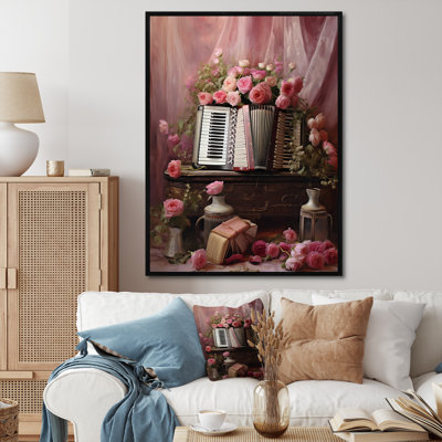 «Music Accordion Amore Romantic Rose IV», reproduction sur toile