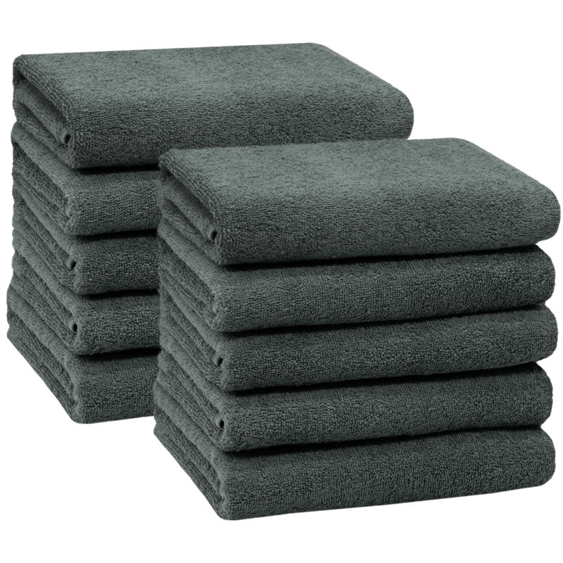 Midweight Hand Towel, Anthracite