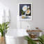 «White Daisy Flowers & Rose In Glass Vase Wall Art Floral Botanical Prints Decor», œuvre d'art encadrée sur papier-93487834-93487833
