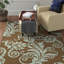 Tapis brun / bleu en laine touffeté à la main Cola-546310348