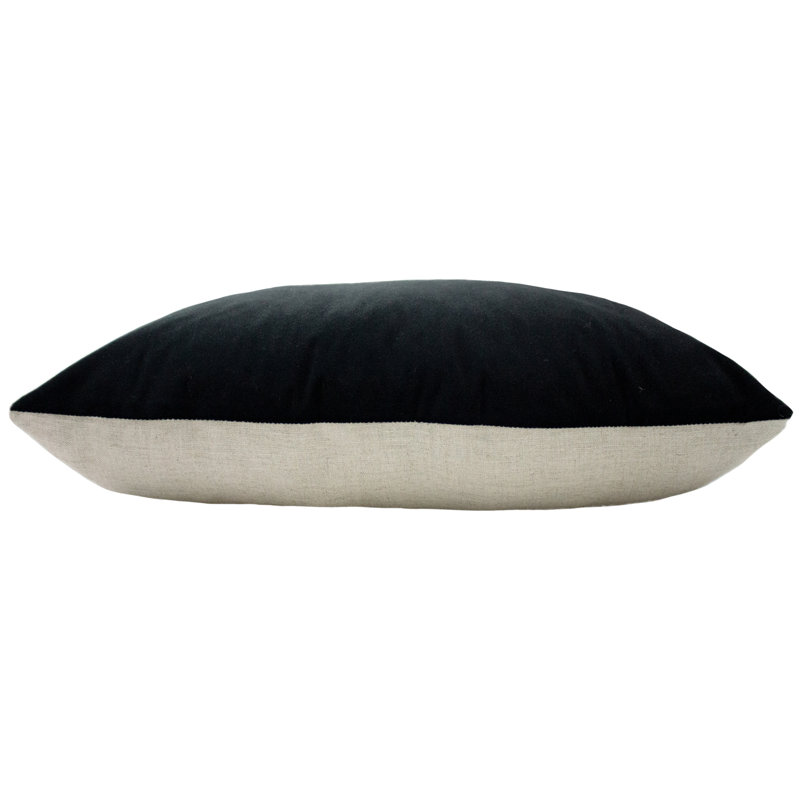 Contra Rectangular Cushion, Black, Polyester