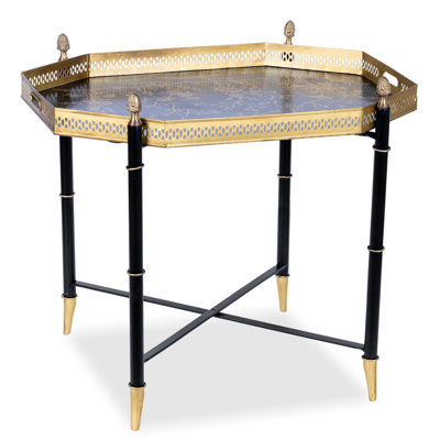 Pewter Octagon Tray with  Table