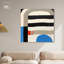 «Stadium Portico», art mural abstrait géométrique sur toile par Art Remedy-104337078-104337080