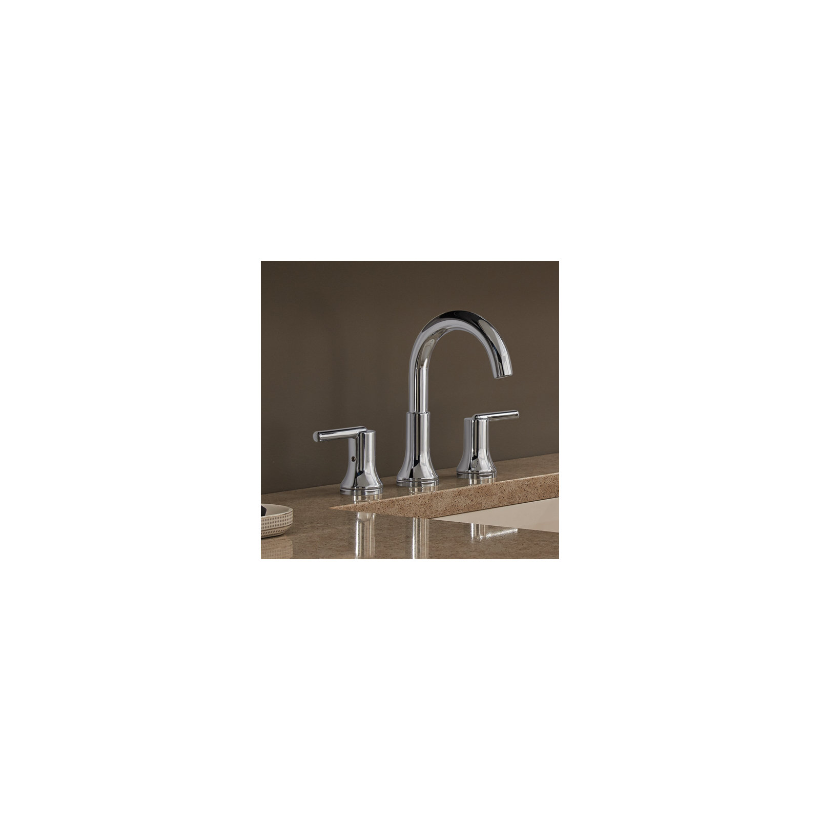 Trinsic Widespread Bathroom Faucet 3 Hole, 2-handle Bathroom Sink Faucet with Drain Assembly, Chrome