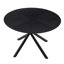 Table basse ronde, 46,36 po, base en métal, stable et élégante, look élégant noir, noir, assemblage simple
