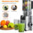 Juicer Machines, Cold Press Juicer With 4.8" Wide Chute, Slow Masticating For Whole Vegetables & Fruits, Black