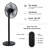 16" Oscillating Standing Floor Fan with Remote Control Timer Adjustable Tilt 12 Speeds Setting